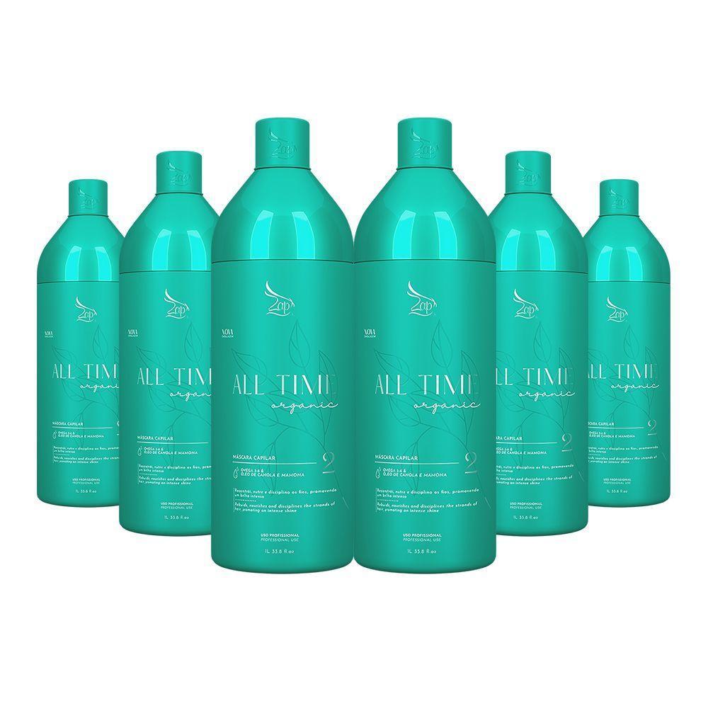 Kit 6 Escovas Progressivas Zap All Time Orgânica 1 Litro - 1