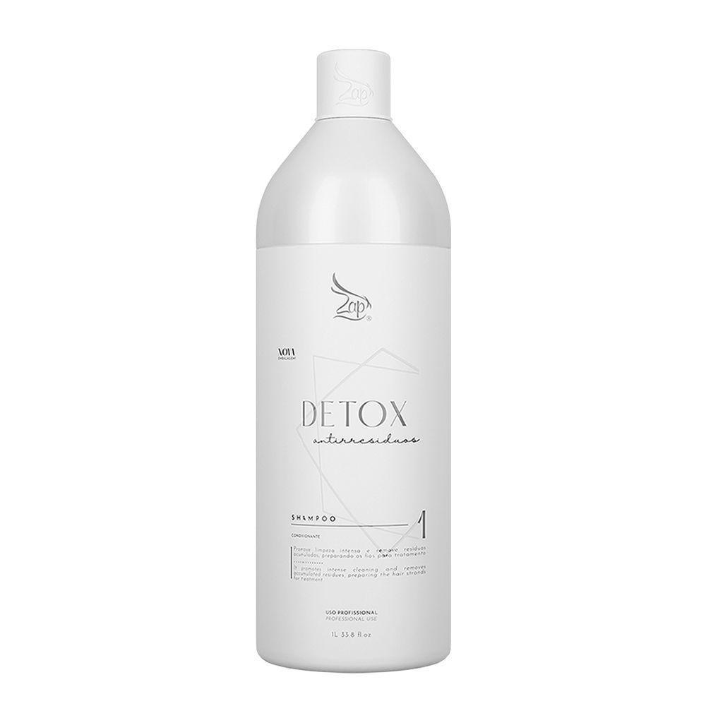 Kit 4 Escovas Progressivas Zap Me Leva Black + 4 Shampoos Detox 1 Litro - 4