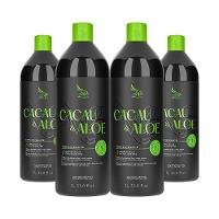 Kit 4 Escovas Progressivas Zap Cacau & Aloe Vera Passo Único 1 Litro - 1