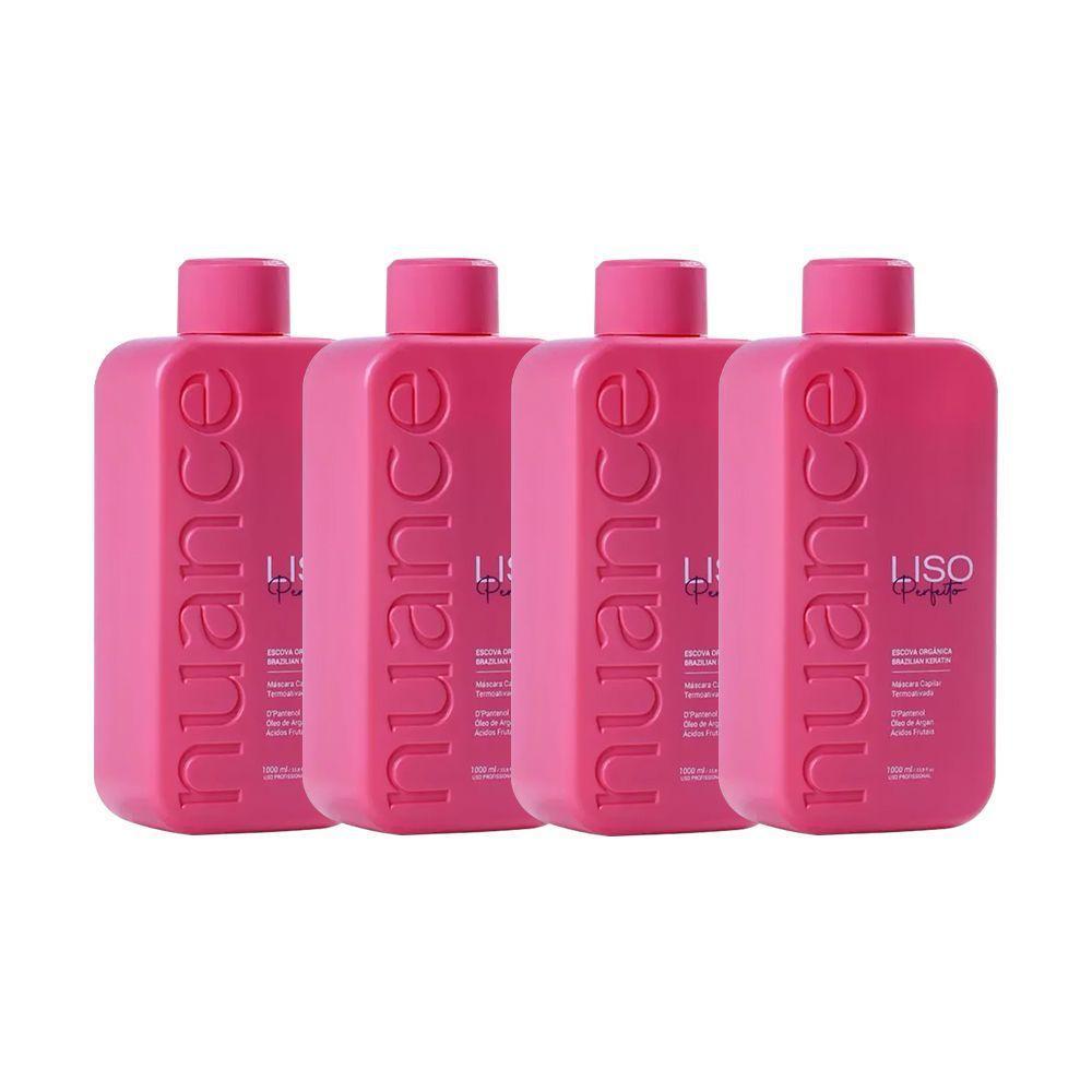 Kit 4 Escovas Progressivas Nuance Liso Perfeito Orgânica 1 Litro - 1