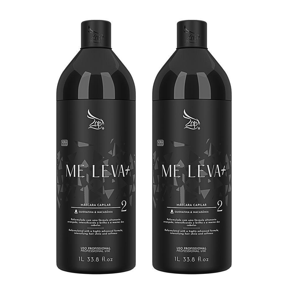 Kit 2 Escovas Progressivas Zap Me Leva Black Passo 2 1 Litro - 1