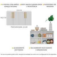 Aparador Buffet 4 Portas Viena V3604 Branco/Natural - 6