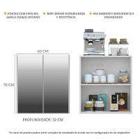 Aparador Cantinho Do Café Com Espelho 2 Portas Branco - 5