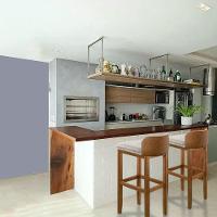 Kit 2 Banquetas Onix Design Courino Linho Eucalipto Maciço - 3