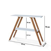 Aparador Cantinho Do Café Branco Sala Retro Pés De Madeira - 3