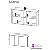 Aparador Buffet 4 Portas Veneza Multimóveis Rustic - 5