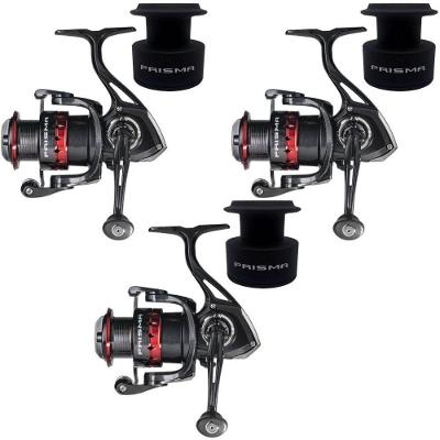 Kit 3 Molinete Marine Sports Prisma Fd 2000 + Carretel Extra