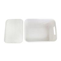 Kit Com 4 Caixas Organizadoras Rattan 15 Litros Com Tampa - Estilo E Praticidade branca - 7