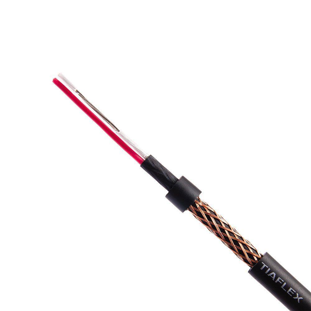 Cabo Blindado Para Audio Estereo Tiaflex 2x0,30 Mm Preto - 1