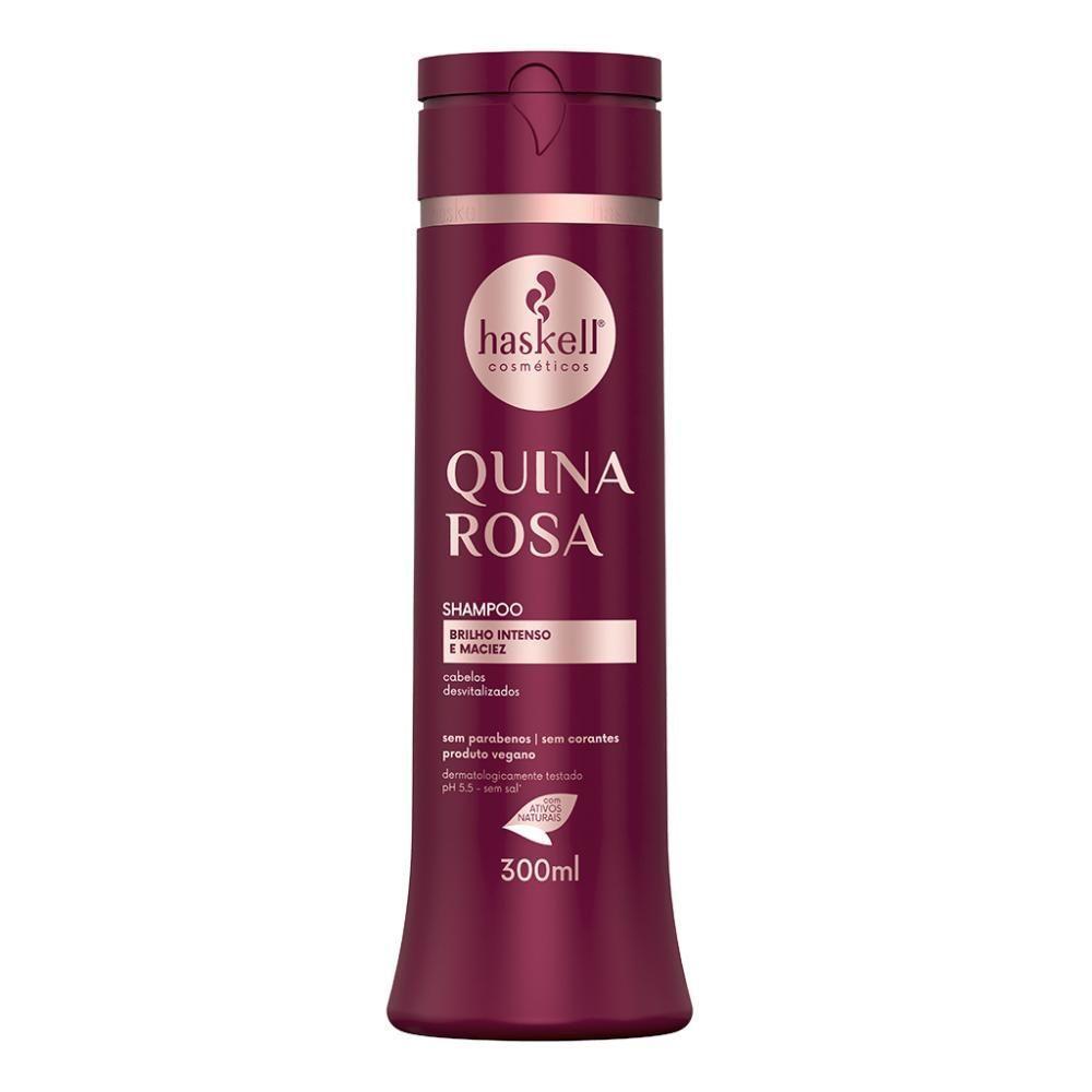 Shampoo Quina Rosa Brilho Intenso E Maciez Haskell 300ml - 1