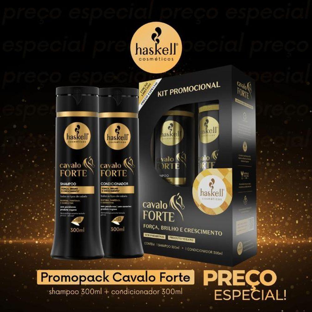 Promopack Para Crescimento E Reconstrução Haskell Cavalo Forte 300ml - 1