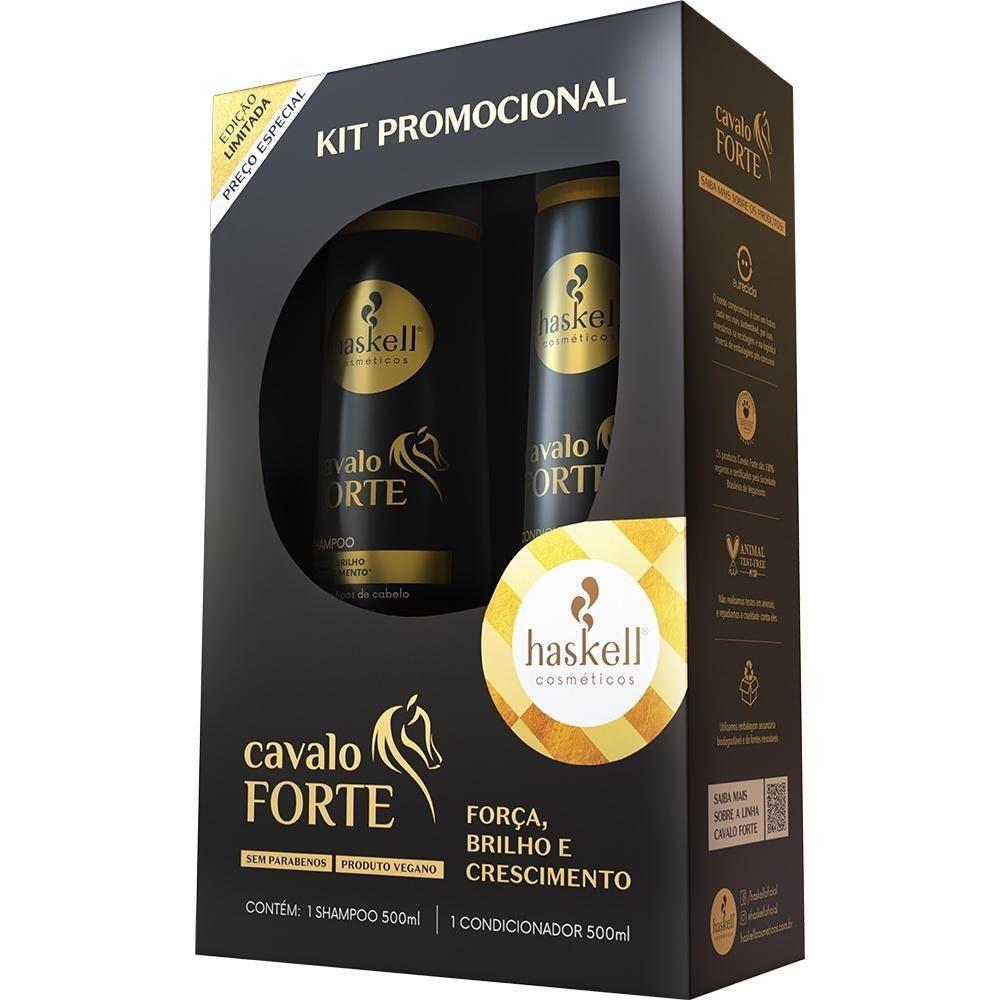 Promopack Para Crescimento E Reconstrução Haskell Cavalo Forte 500ml - 1