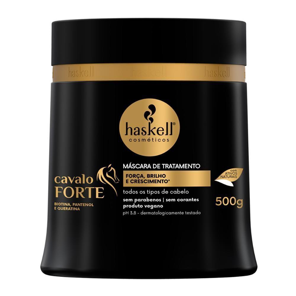 Kit Shampoo E Condicionador E Máscara Crescimento E Reconstrução Haskell Cavalo Forte 500ml - 4