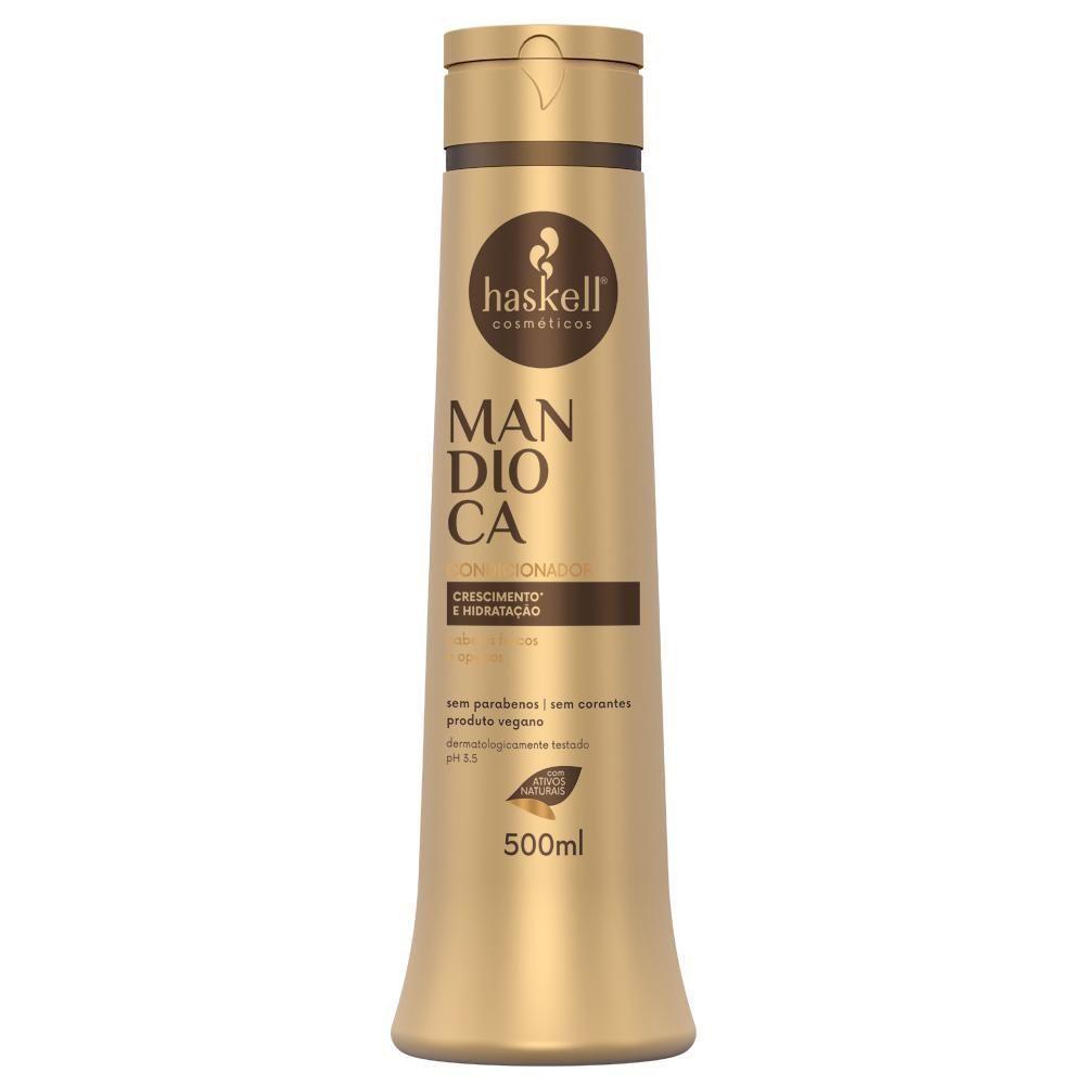 Kit Shampoo E Condicionador Para Hidratação E Fortalecimento Haskell Mandioca 500ml - 3