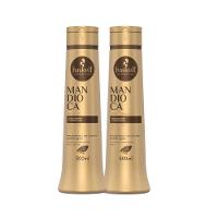 Kit Shampoo E Condicionador Para Hidratação E Fortalecimento Haskell Mandioca 500ml - 1