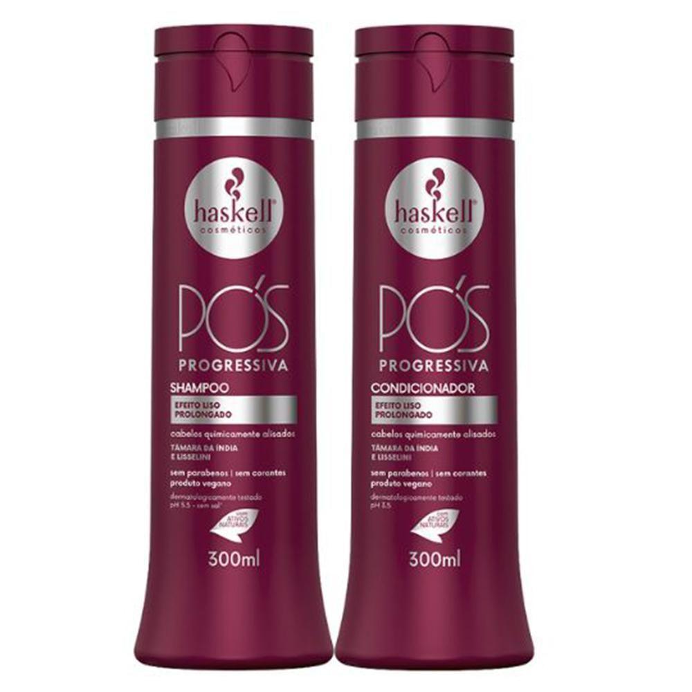 Kit Shampoo E Condicionador Alinhador Pós Progressiva Haskell 300ml - 3
