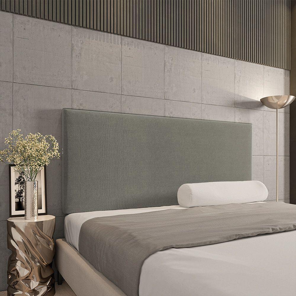 Cabeceira Painel Clean Para Cama Box Casal 140 Cm Linho Cor A26 Grafite - 5