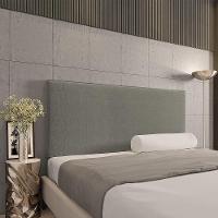 Cabeceira Painel Clean Para Cama Box Casal 140 Cm Linho Cor A26 Grafite - 5