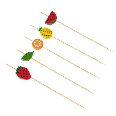 Palito Em Bambu Para Petiscos 12cm Frutas Diversas - 20 Un