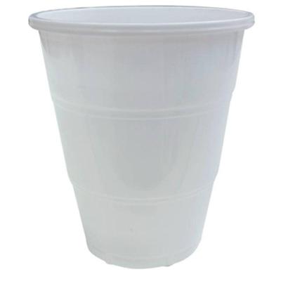 Copo Plástico Happy Line 210ml Branco - 8 Un
