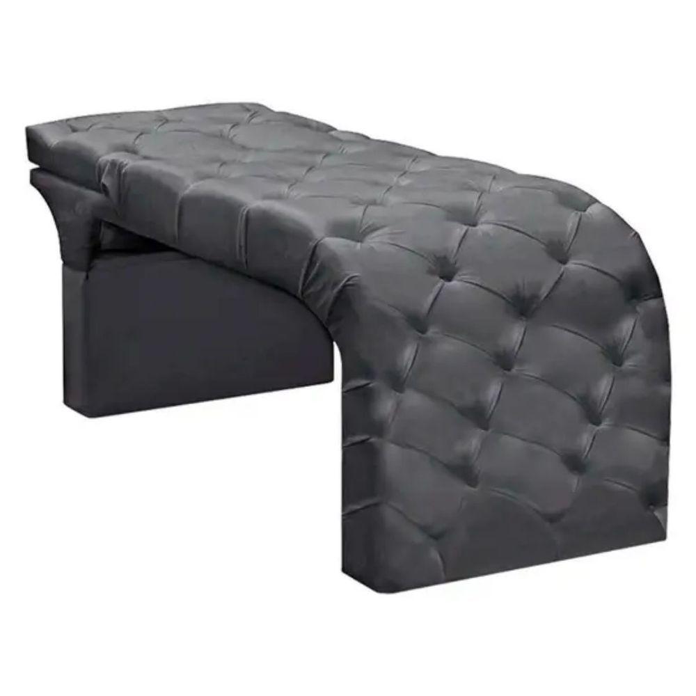 Maca Estofada Estética Cílios Regulável Spa Veludo Eloísa Cinza - 6