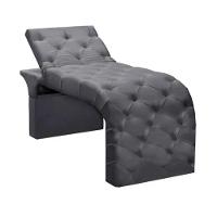 Maca Estofada Estética Cílios Regulável Spa Veludo Eloísa Cinza - 1