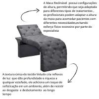 Maca Estofada Estética Cílios Regulável Spa Veludo Eloísa Cinza - 5