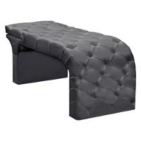 Maca Estofada Estética Cílios Regulável Spa Veludo Eloísa Cinza - 6