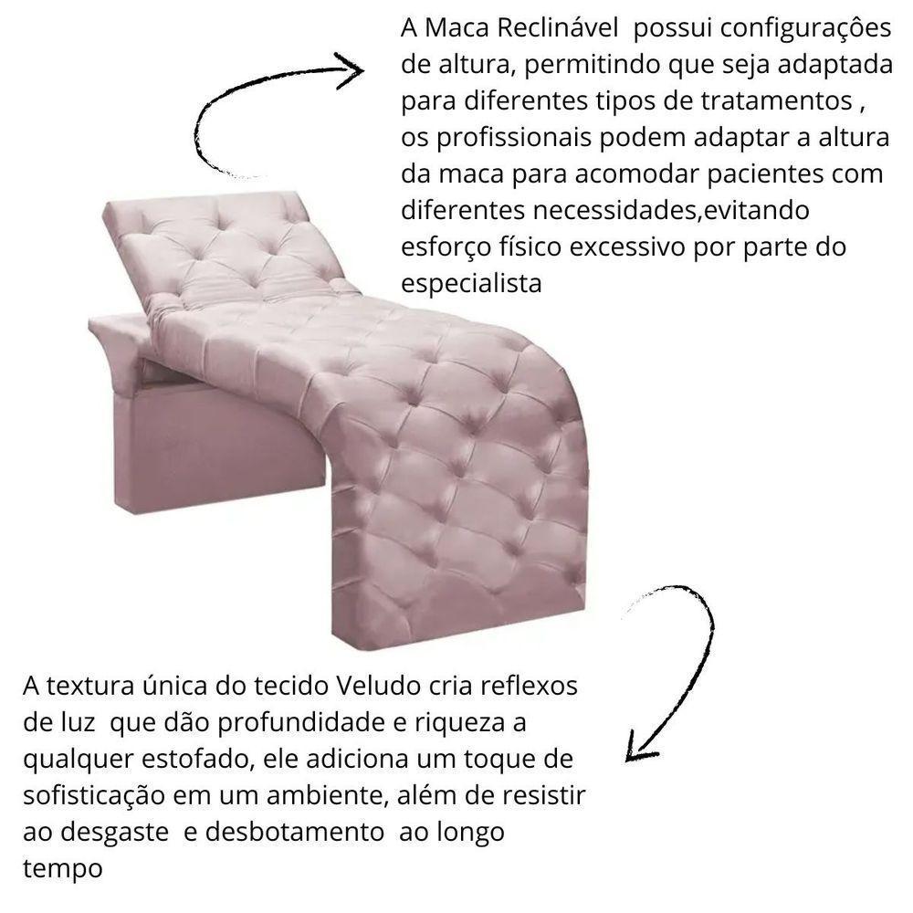 Maca Estofada Estética Cílios Regulável Spa Veludo Eloísa Rosê - 5