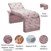 Maca Estofada Estética Cílios Regulável Spa Veludo Eloísa Rosê