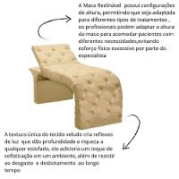 Maca Estofada Estética Cílios Regulável Spa Veludo Eloísa Bege - 6