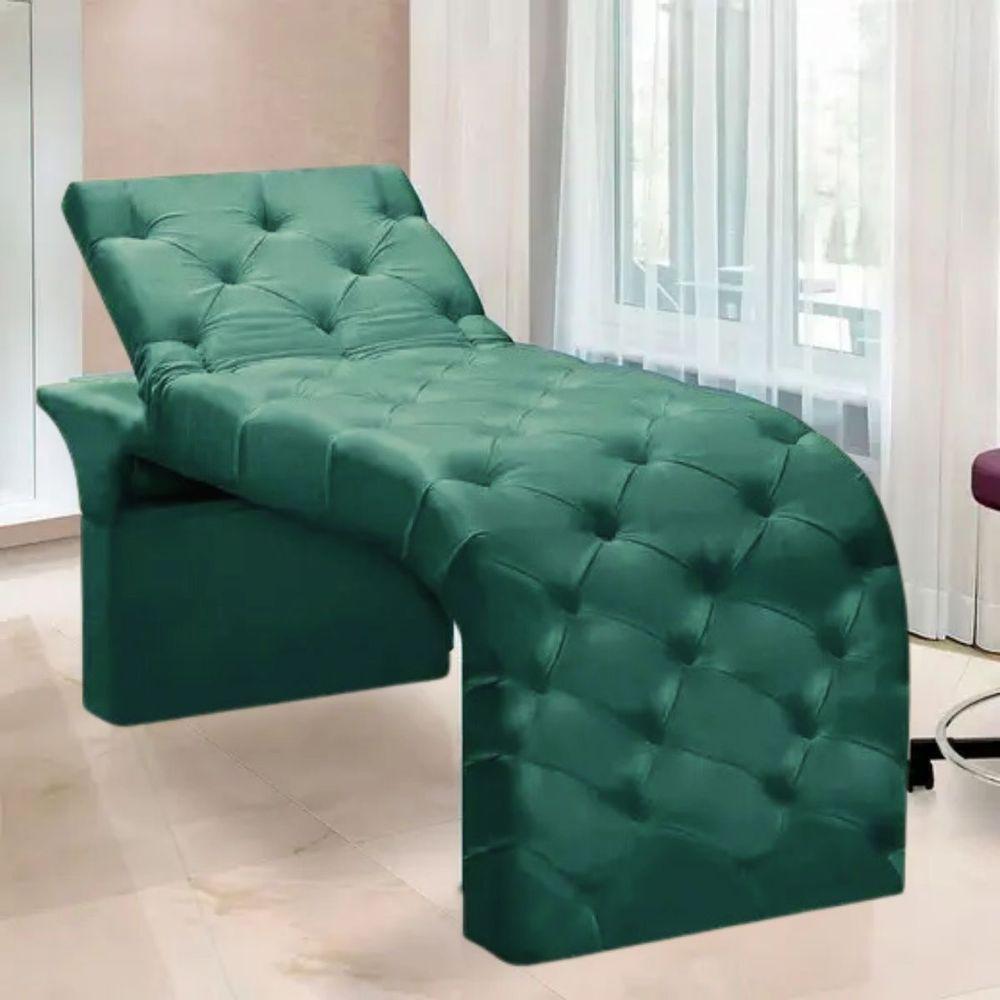 Maca Estofada Estética Cílios Regulável Spa Veludo Eloísa Verde - 2