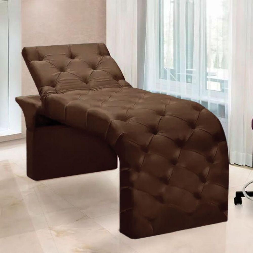 Maca Estofada Estética Cílios Regulável Spa Veludo Eloísa Marrom - 2