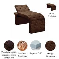 Maca Estofada Estética Cílios Regulável Spa Veludo Eloísa Marrom