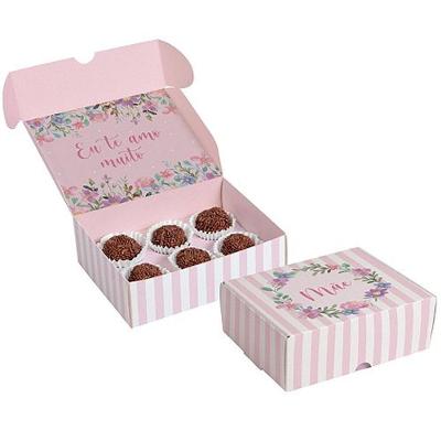 Kit Caixa Para 4 Brigadeiros-bombons Melhor Mãe 9x9x4,5cm - 10 Un