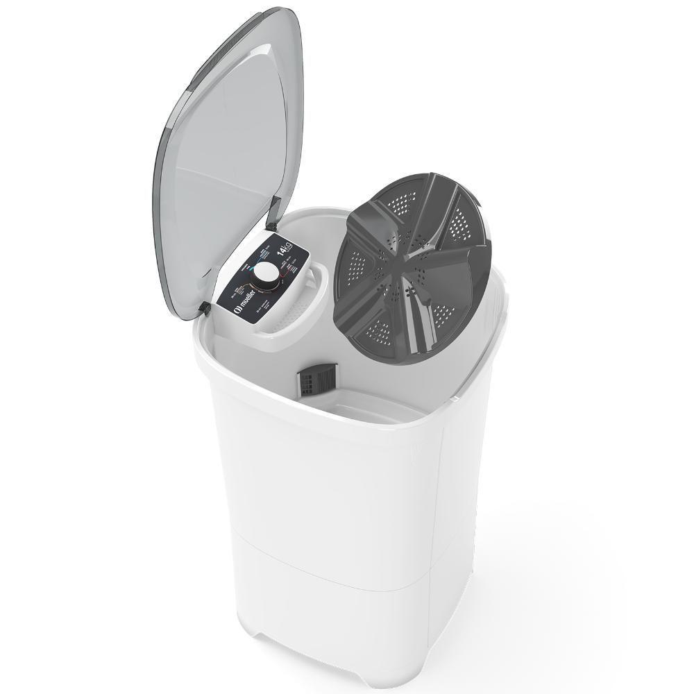 Tanquinho De Lavar Roupa Mueller 14 Kg Semiautomático MLT14B Branco 110V - 7
