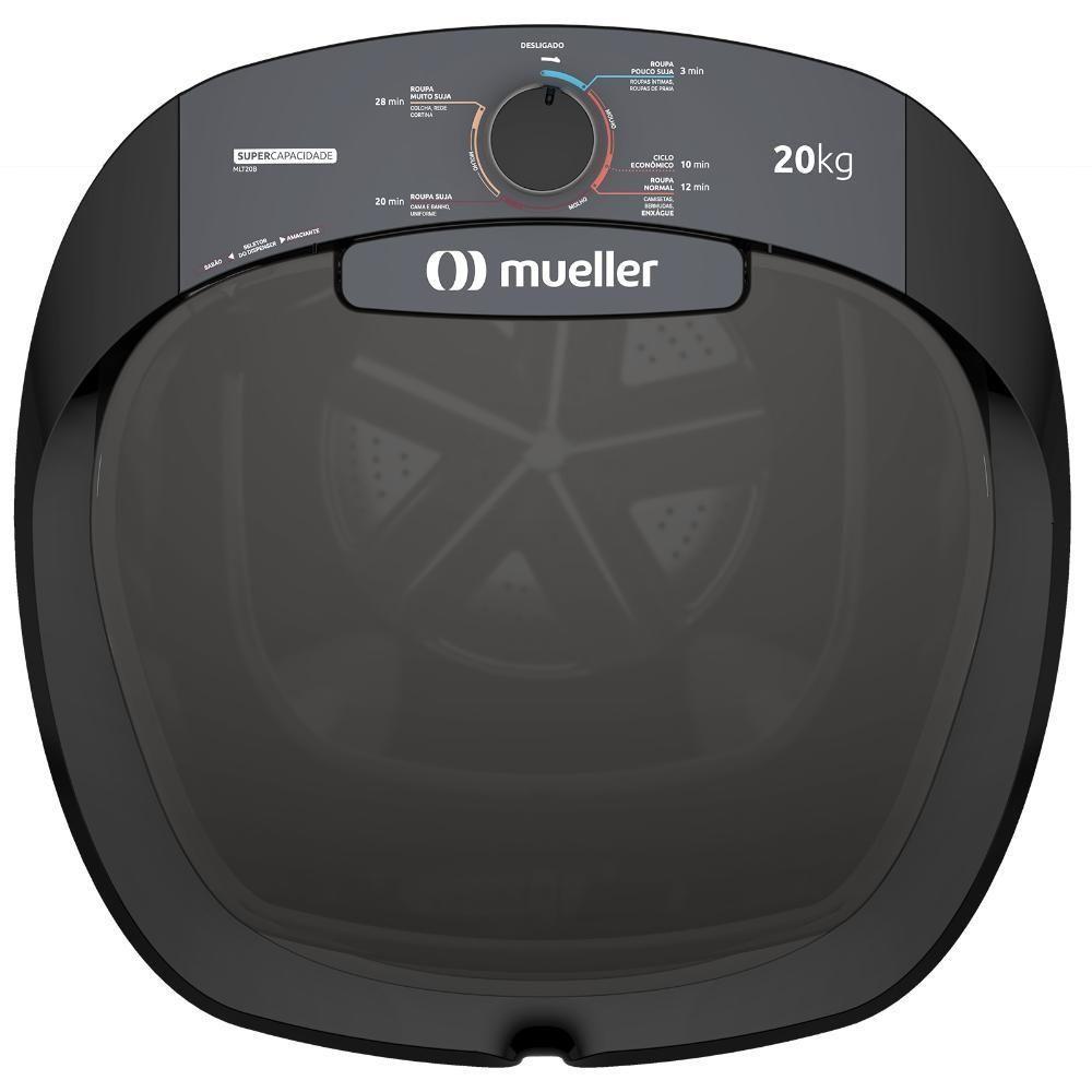 Tanquinho De Lavar Roupa Mueller 20 Kg Semiautomático MLT20B Preto 110V - 4
