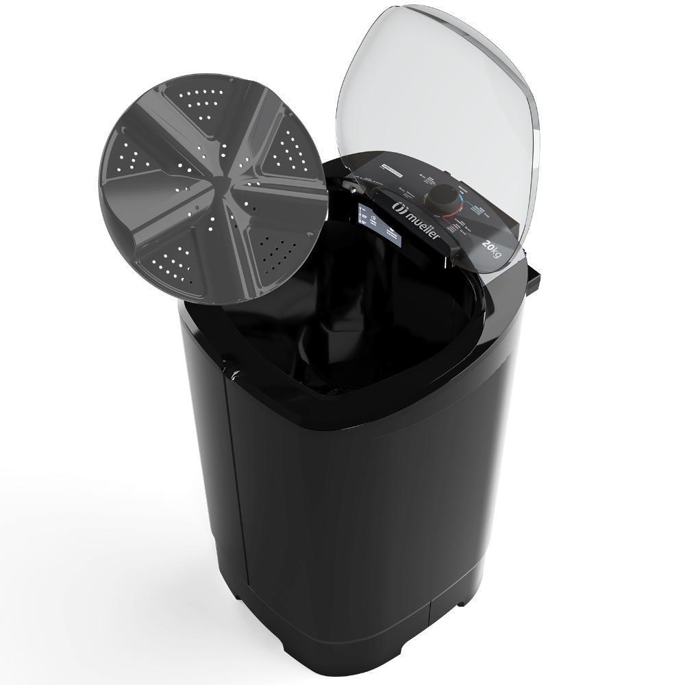 Tanquinho De Lavar Roupa Mueller 20 Kg Semiautomático MLT20B Preto 110V - 7