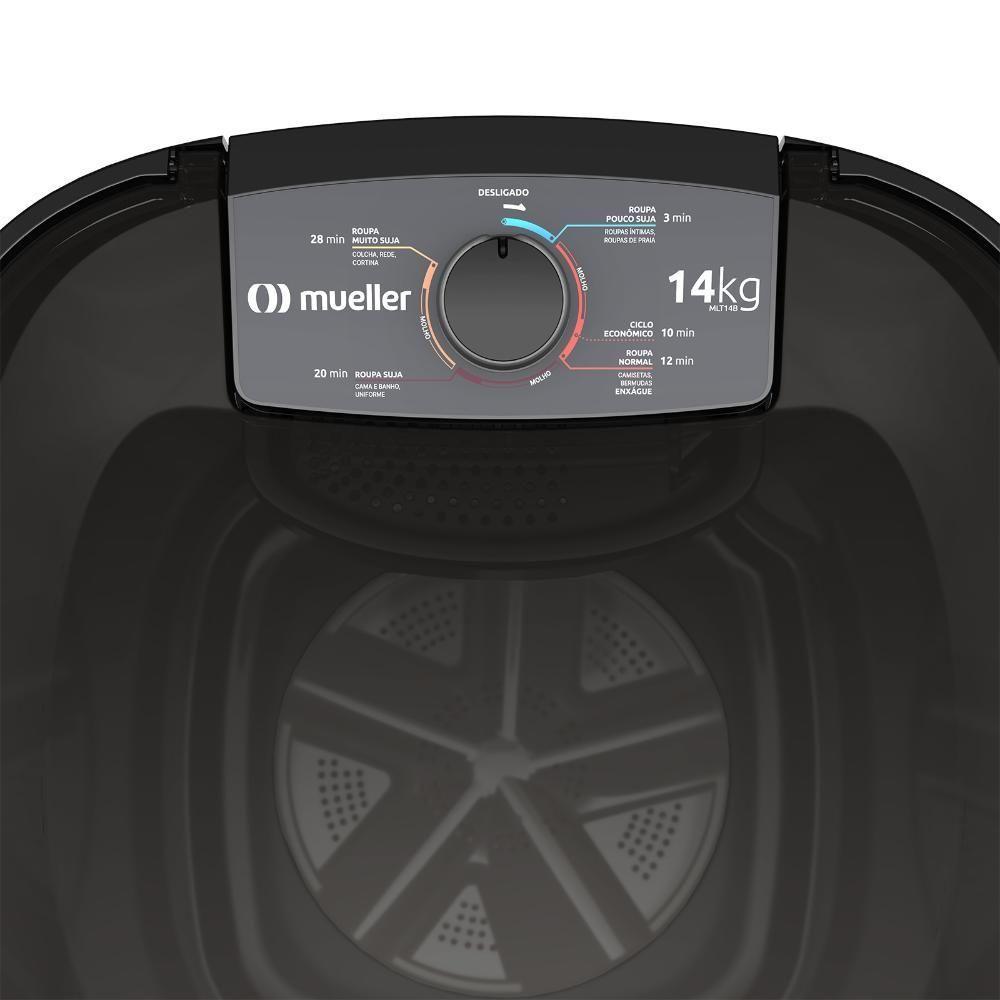 Tanquinho De Lavar Roupa Mueller 14 Kg Semiautomático MLT14B Preto 220V - 6