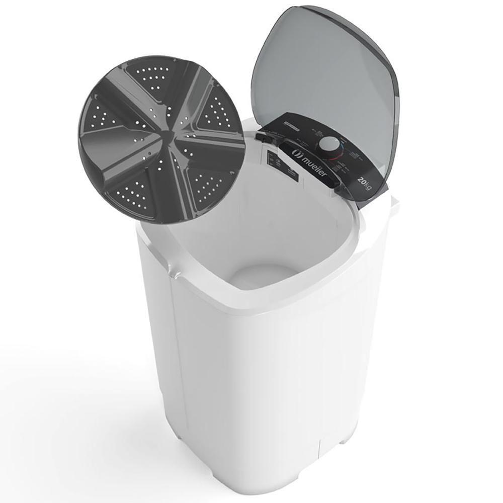 Tanquinho De Lavar Roupa Mueller 20 Kg Semiautomático MLT20B Branco 220V - 7