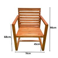 Banco Poltrona Madeira De Demolição Modelo Régua Sudeste Rústico - 2