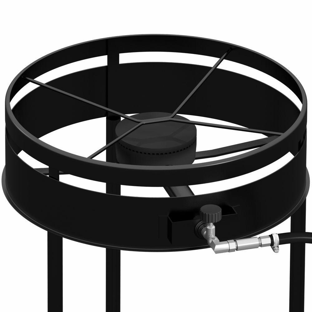 Fogareiro Tripé Para Disco Chama Simples Preto - 2