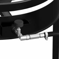 Fogareiro Tripé Para Disco Chama Simples Preto