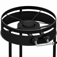 Fogareiro Tripé Para Disco Chama Dupla Preto - 2