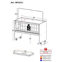 Mini Berço Moisés Com Colchão Incluso E Rodízios Multimóveis Mp4381c Branco