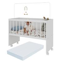 Berço Reborn Com Colchão Incluso E Rodízios Multimóveis Mp4382c Branco - 2