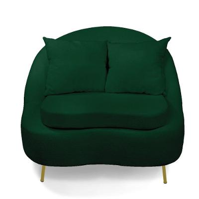 Poltrona Decorativa Orgânica Kit 2 Zaya Verde D'Rossi