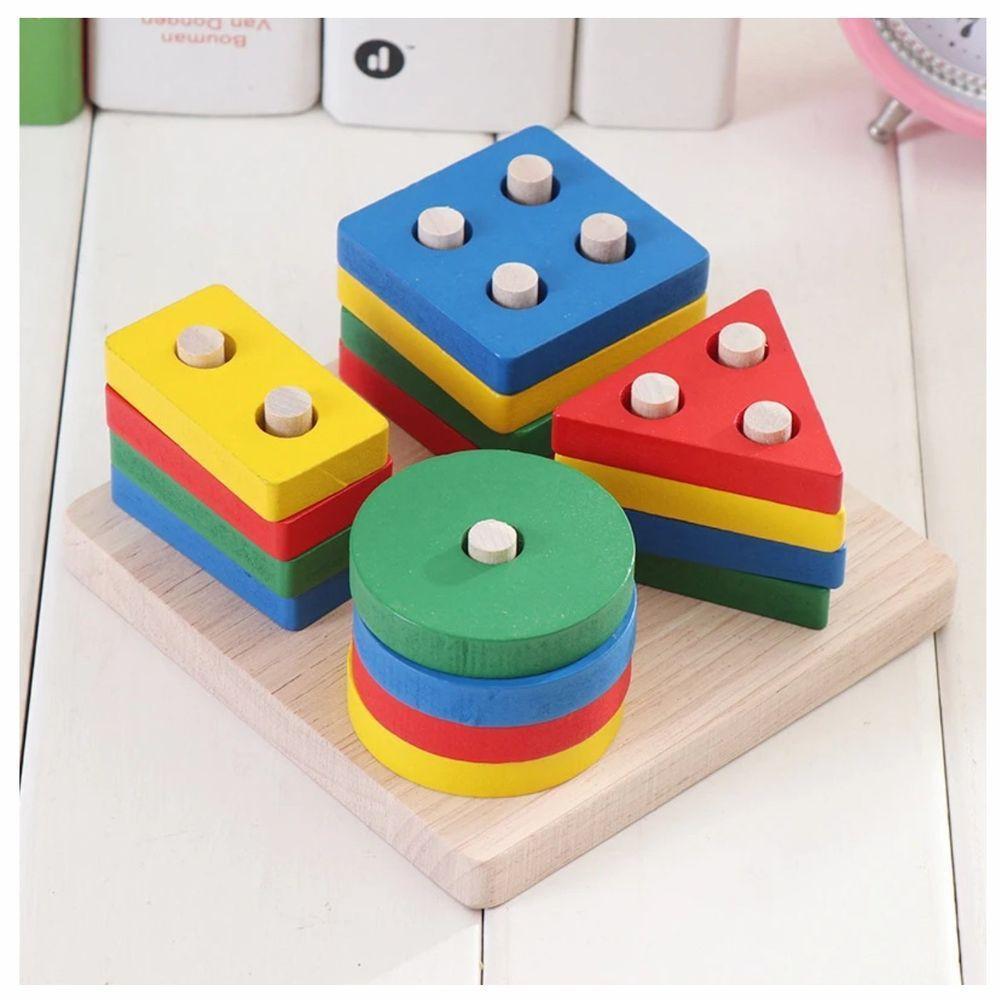 Brinquedo De Encaixe Educativo Formas Geométricas Montessori 16 Peças - 7