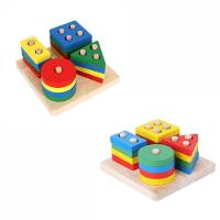 Brinquedo De Encaixe Educativo Formas Geométricas Montessori 16 Peças - 5