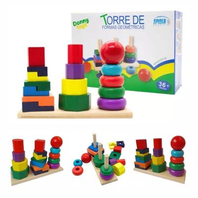 Brinquedo De Encaixe Educativo Montessori Em Madeira